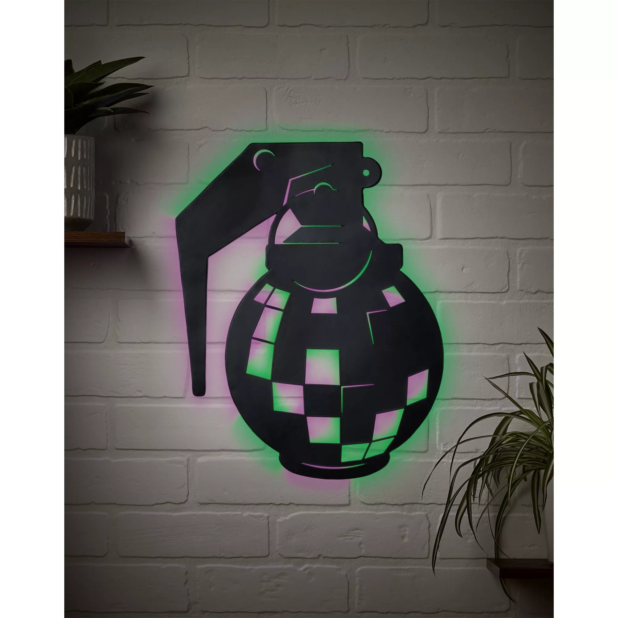 Multi-Color Boogie Bomb Light-Up LED Sign - Fortnite