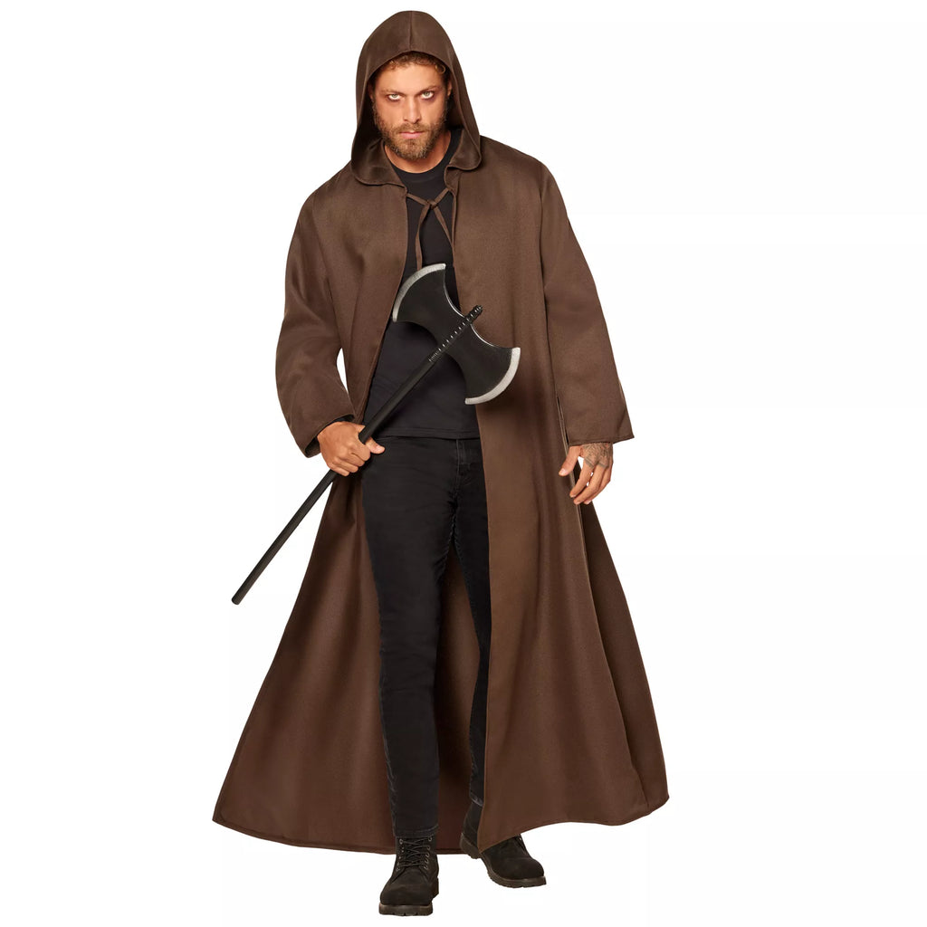 Adult Brown Hooded Cloak