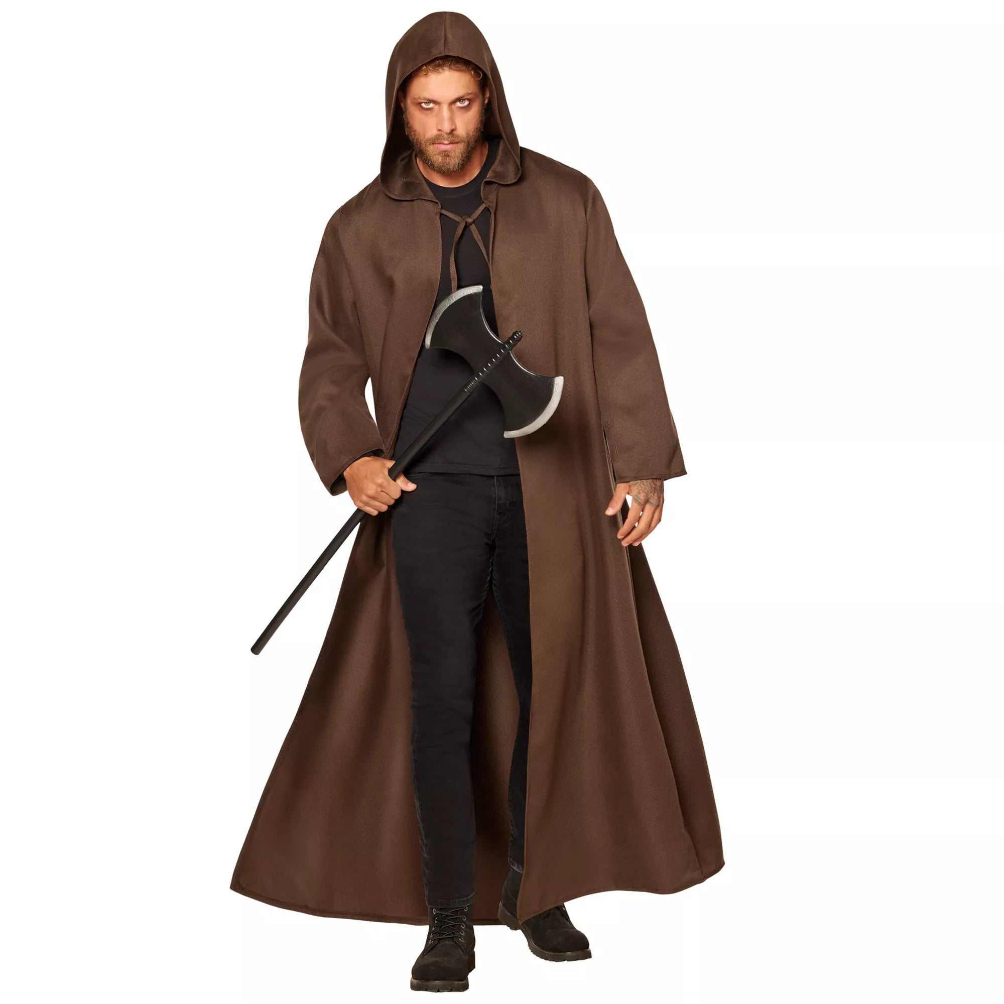 Adult Brown Hooded Cloak