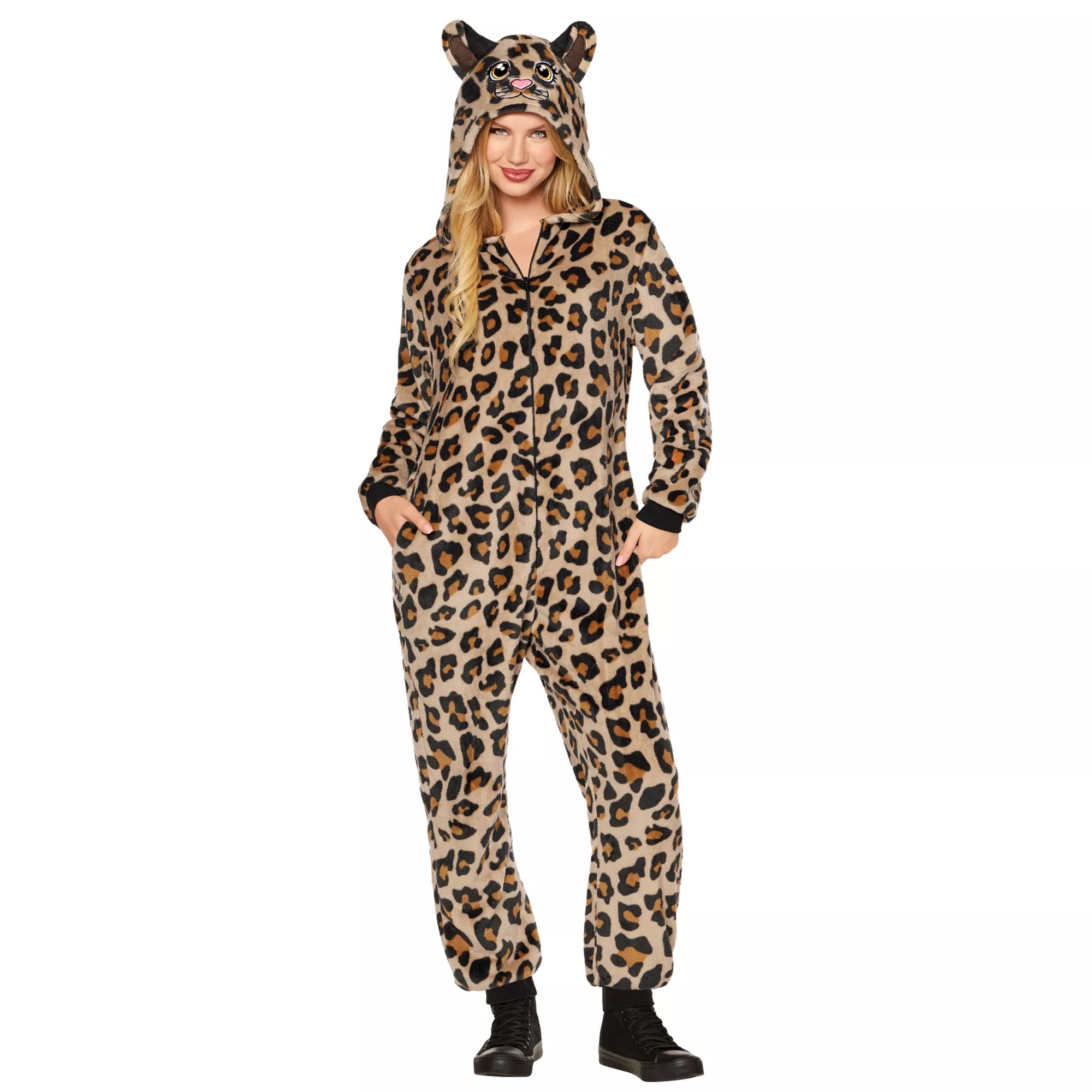 Adult Leopard Jumpsuit Costume