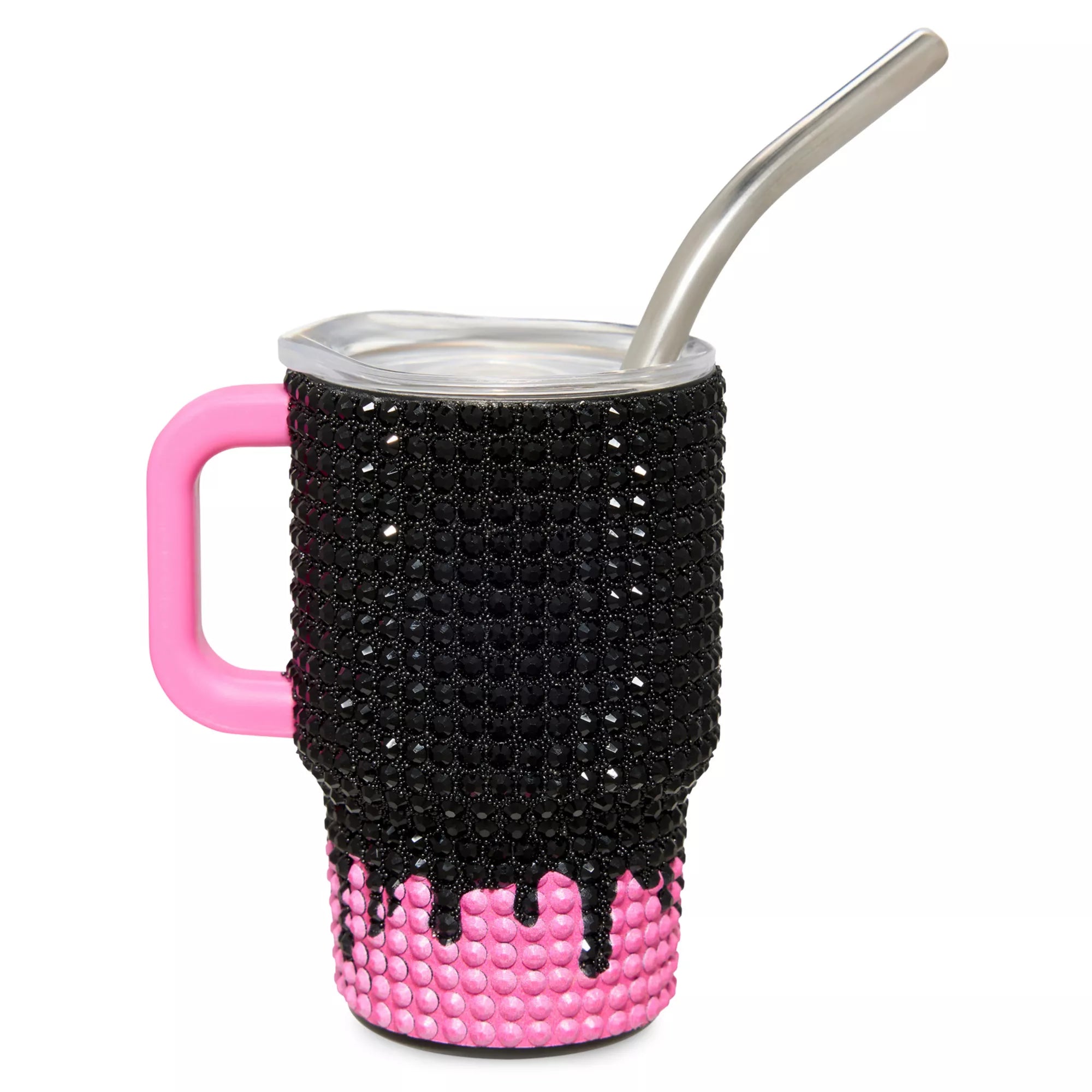 Ghost Face Rhinestone Mini Travel Tumbler with Straw - 3 oz.