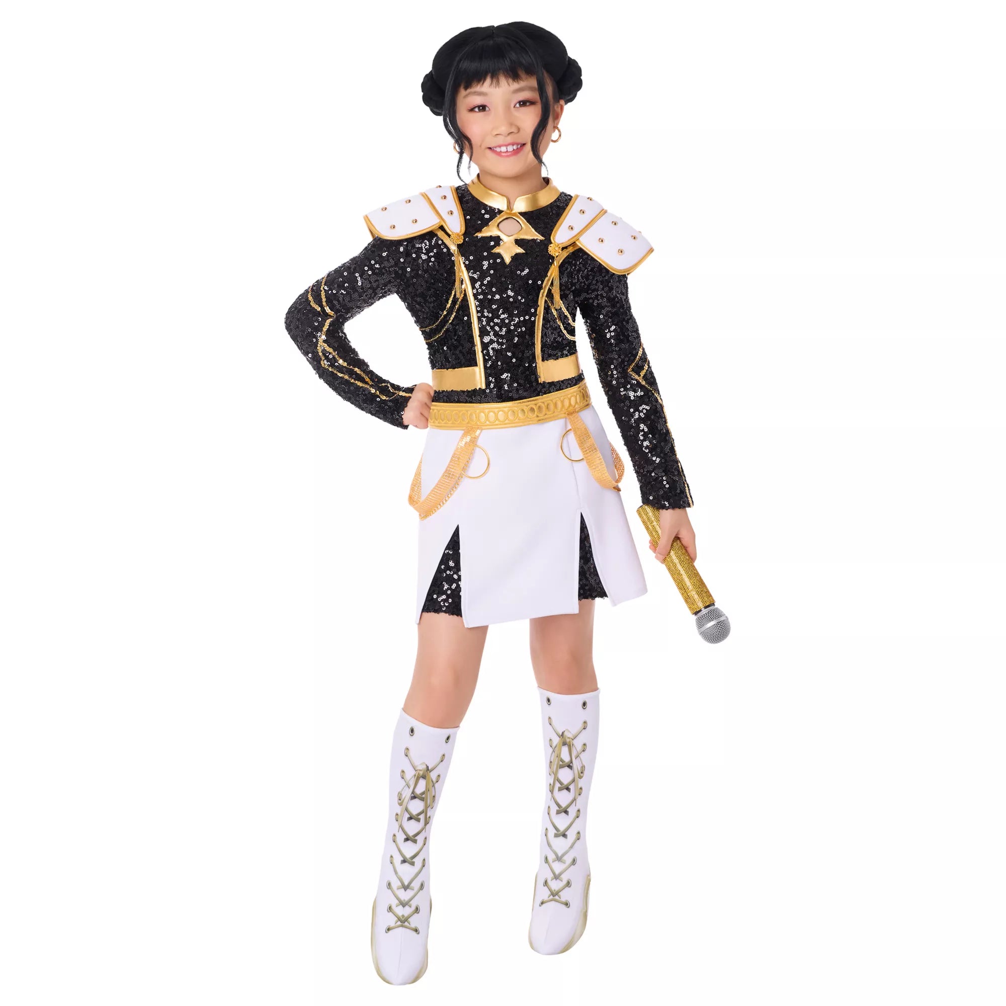 Kids Zoey Golden Dress Costume - KPop Demon Hunters