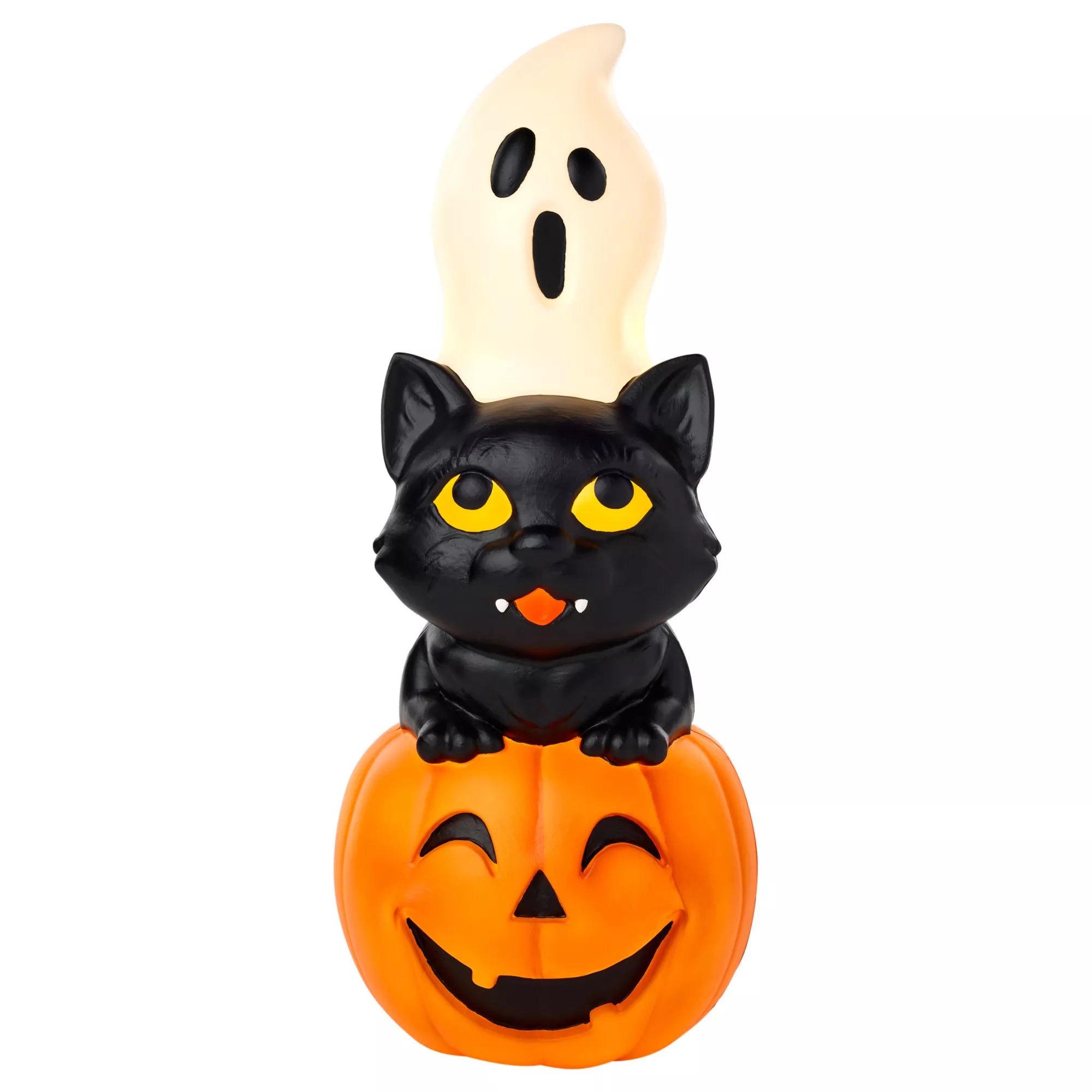 9.6" Light-Up Blow Mold Classic Halloween Icons Stack
