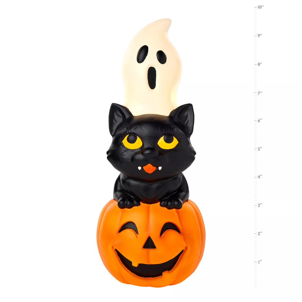 9.6" Light-Up Blow Mold Classic Halloween Icons Stack