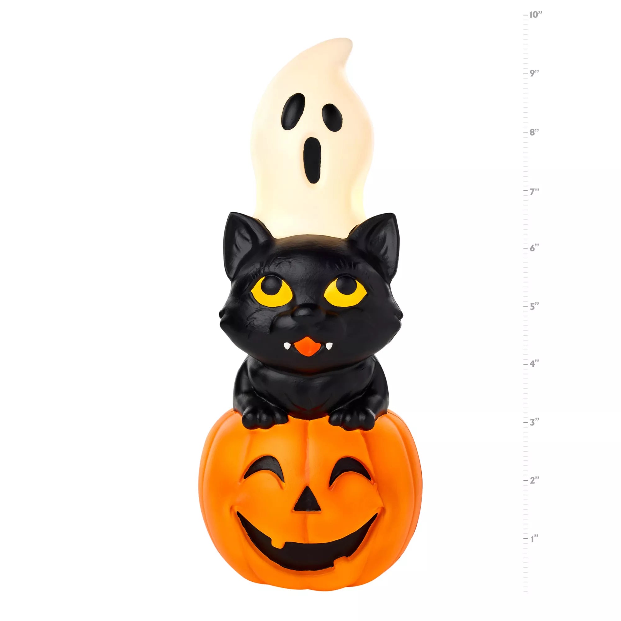 9.6" Light-Up Blow Mold Classic Halloween Icons Stack