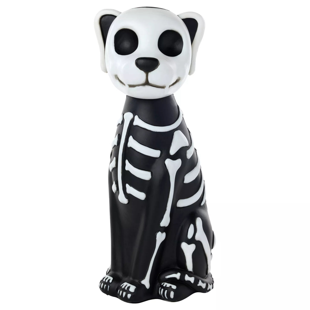 10" Light-Up Blow Mold Skeleton Dog