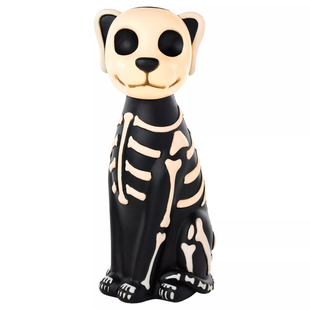 10" Light-Up Blow Mold Skeleton Dog