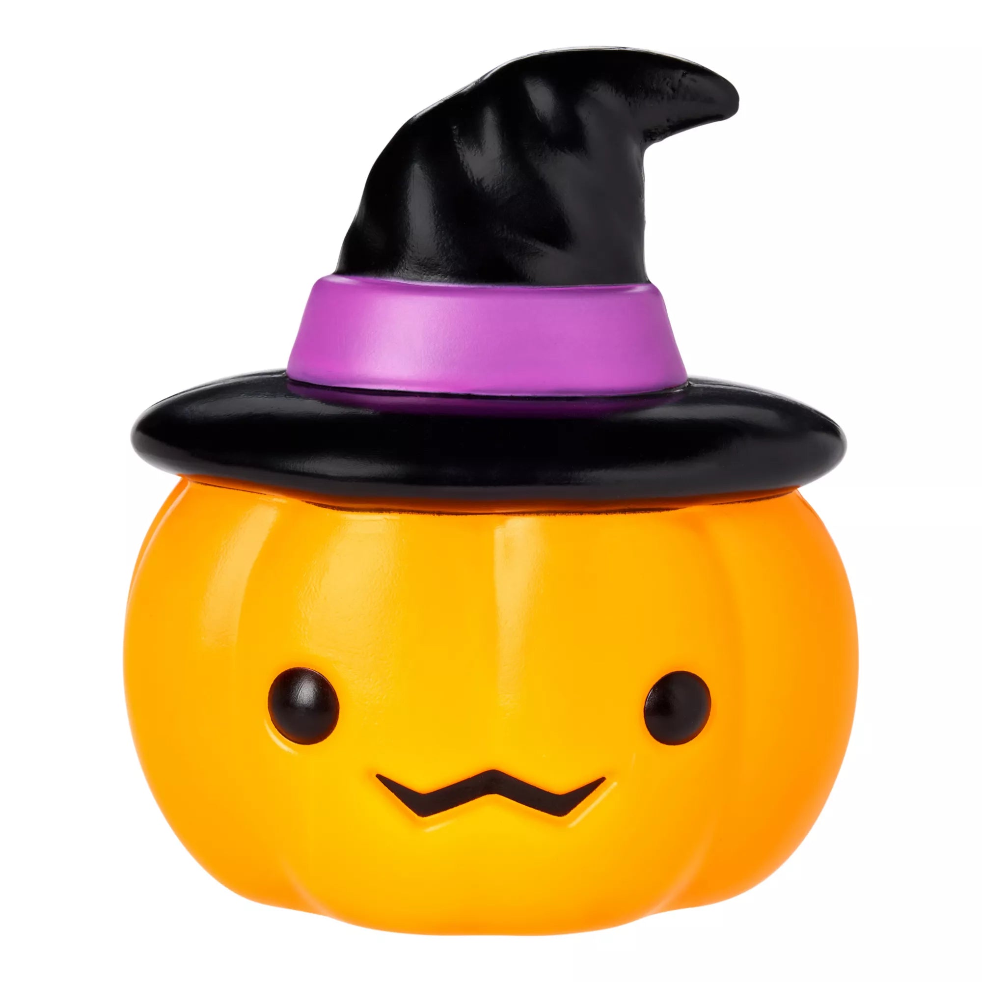6.6" Light-Up Blow Mold Witch Pumpkin