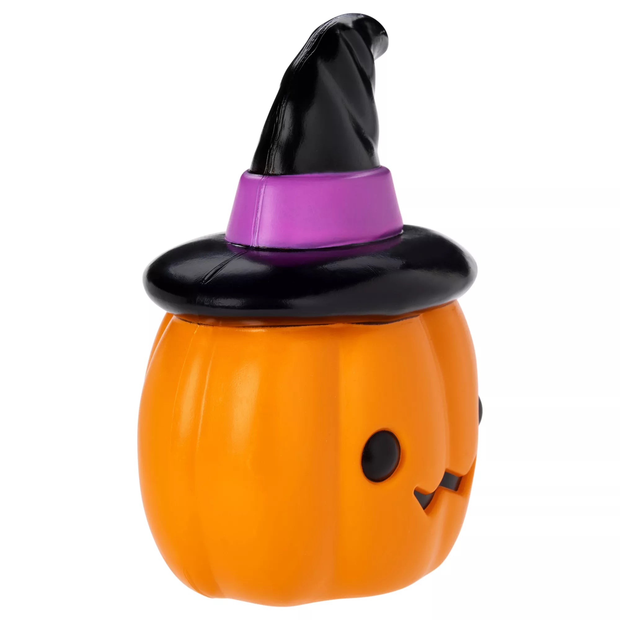 6.6" Light-Up Blow Mold Witch Pumpkin