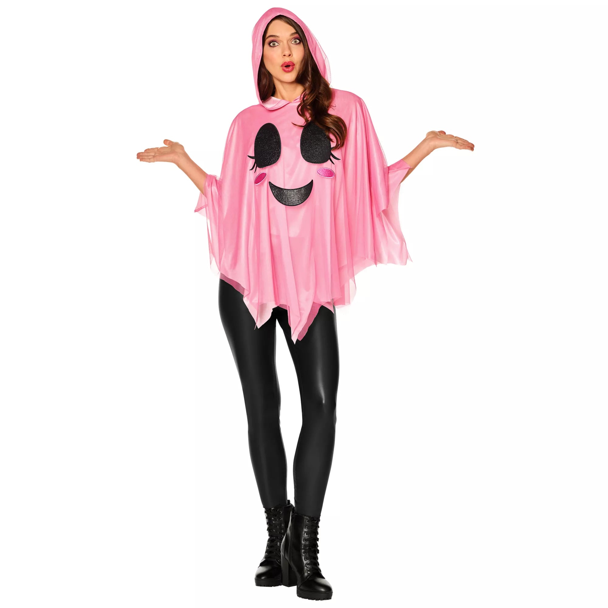 Adult Pink Ghost Poncho