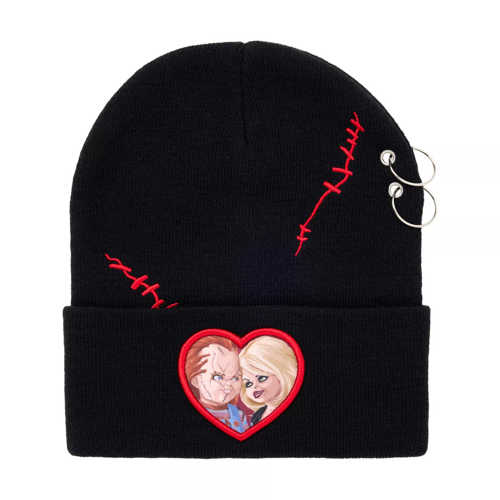 Chucky and Tiffany Heart Beanie