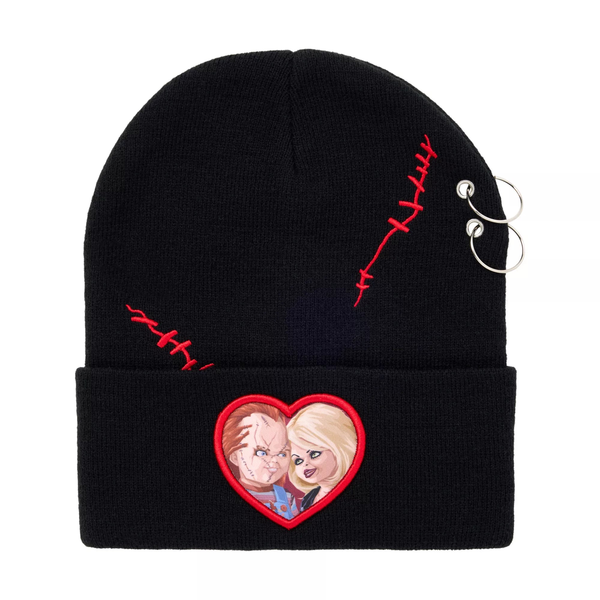 Chucky and Tiffany Heart Beanie