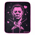 Michael Myers Heart Glasses Fleece Blanket - Halloween