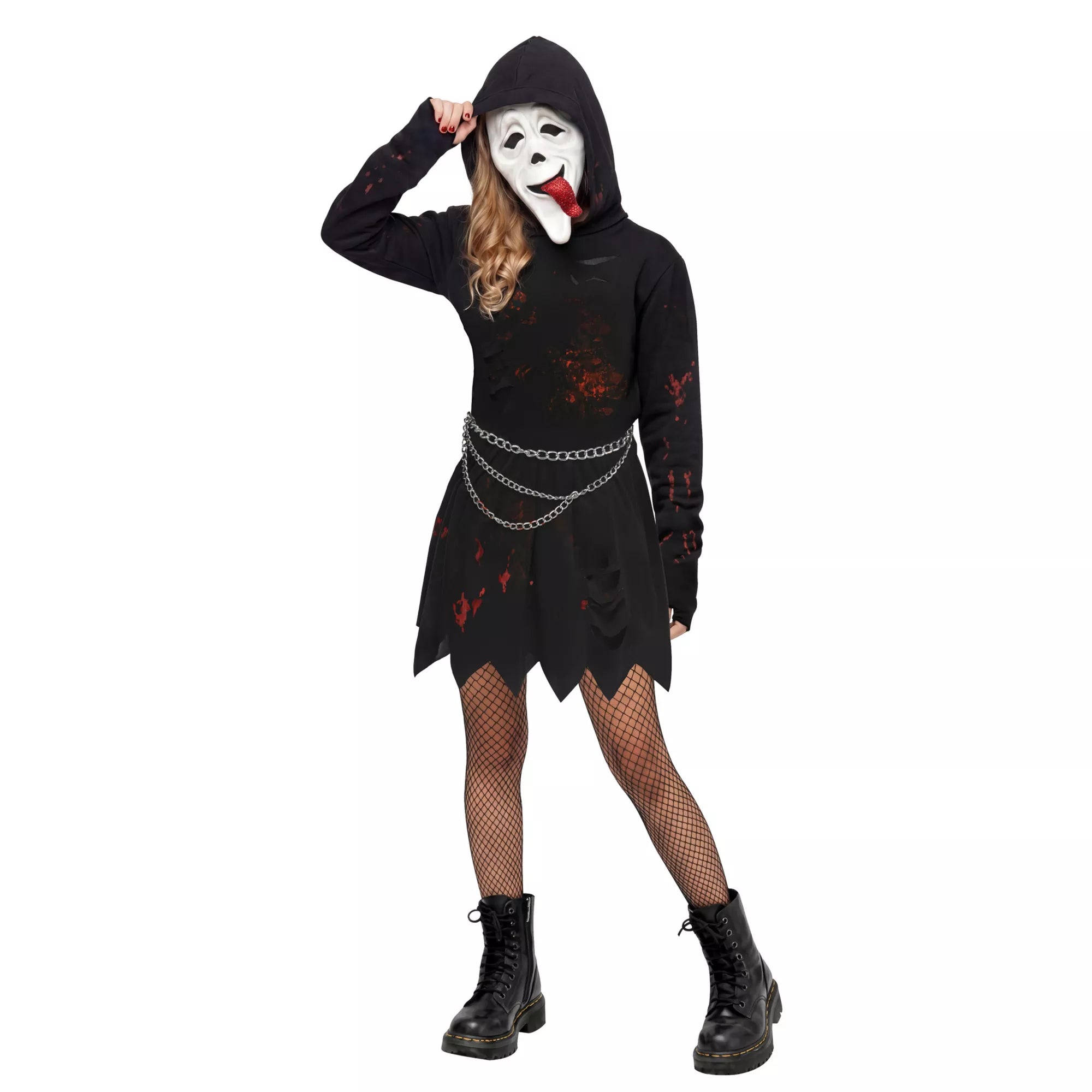 Kids Ghost Face Bling Wassup! Dress Costume
