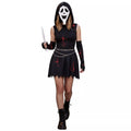 Adult Ghost Face Smiley Dress Costume