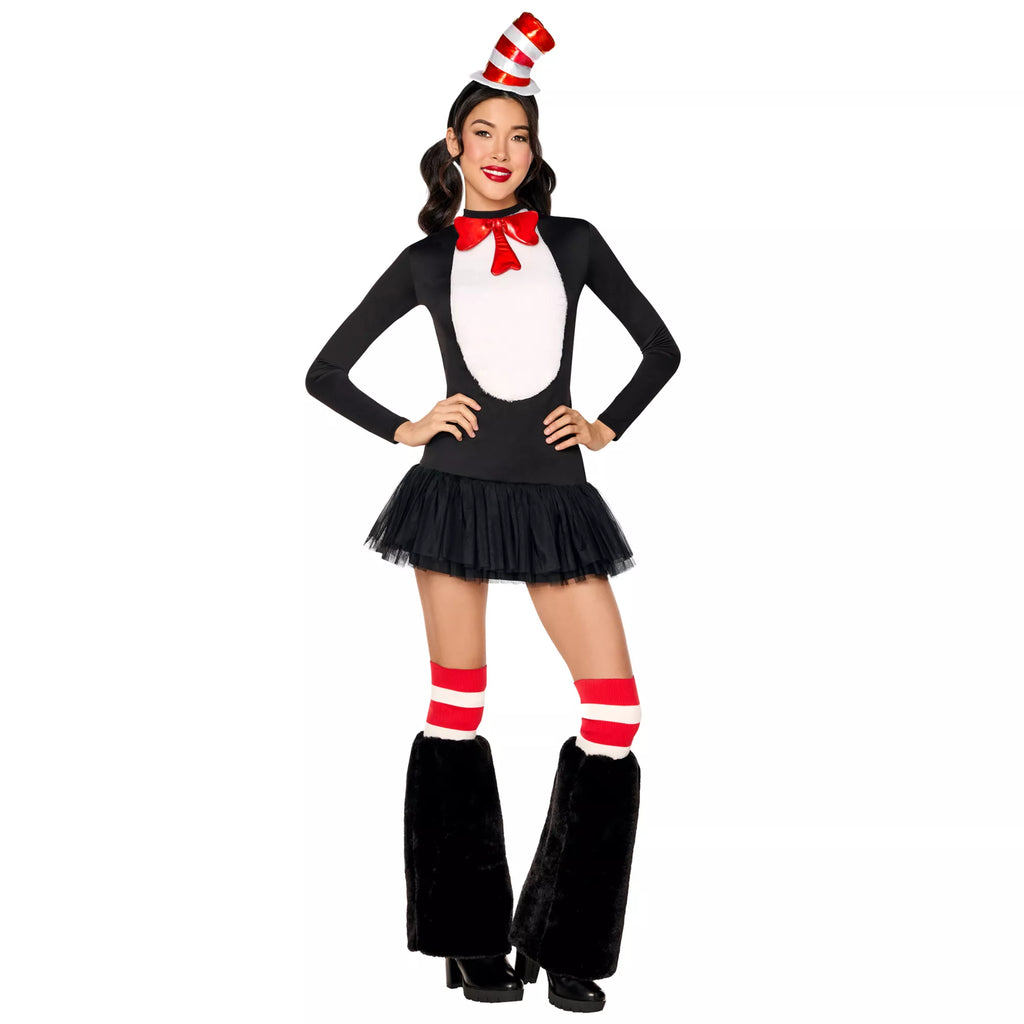 Adult The Cat in the Hat Dress Costume - Dr. Seuss