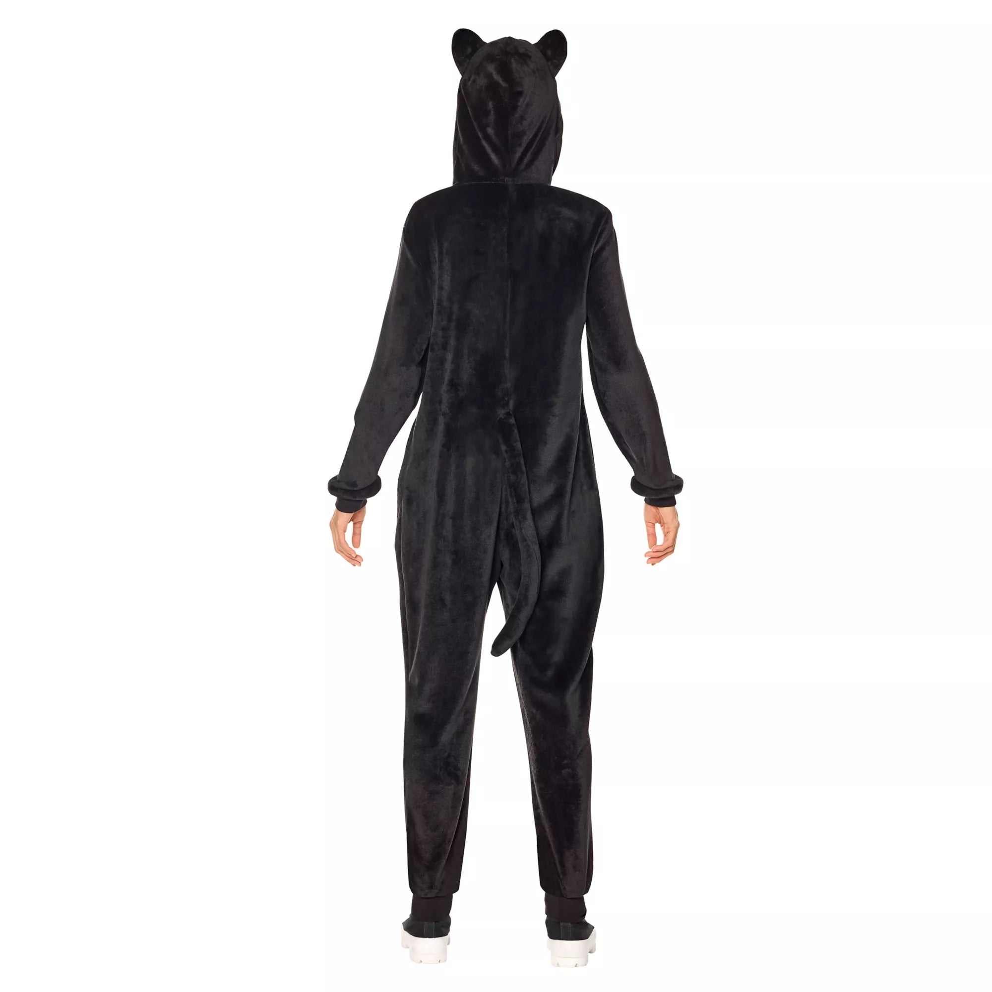 Adult Black Cat Jumpsuit Costume