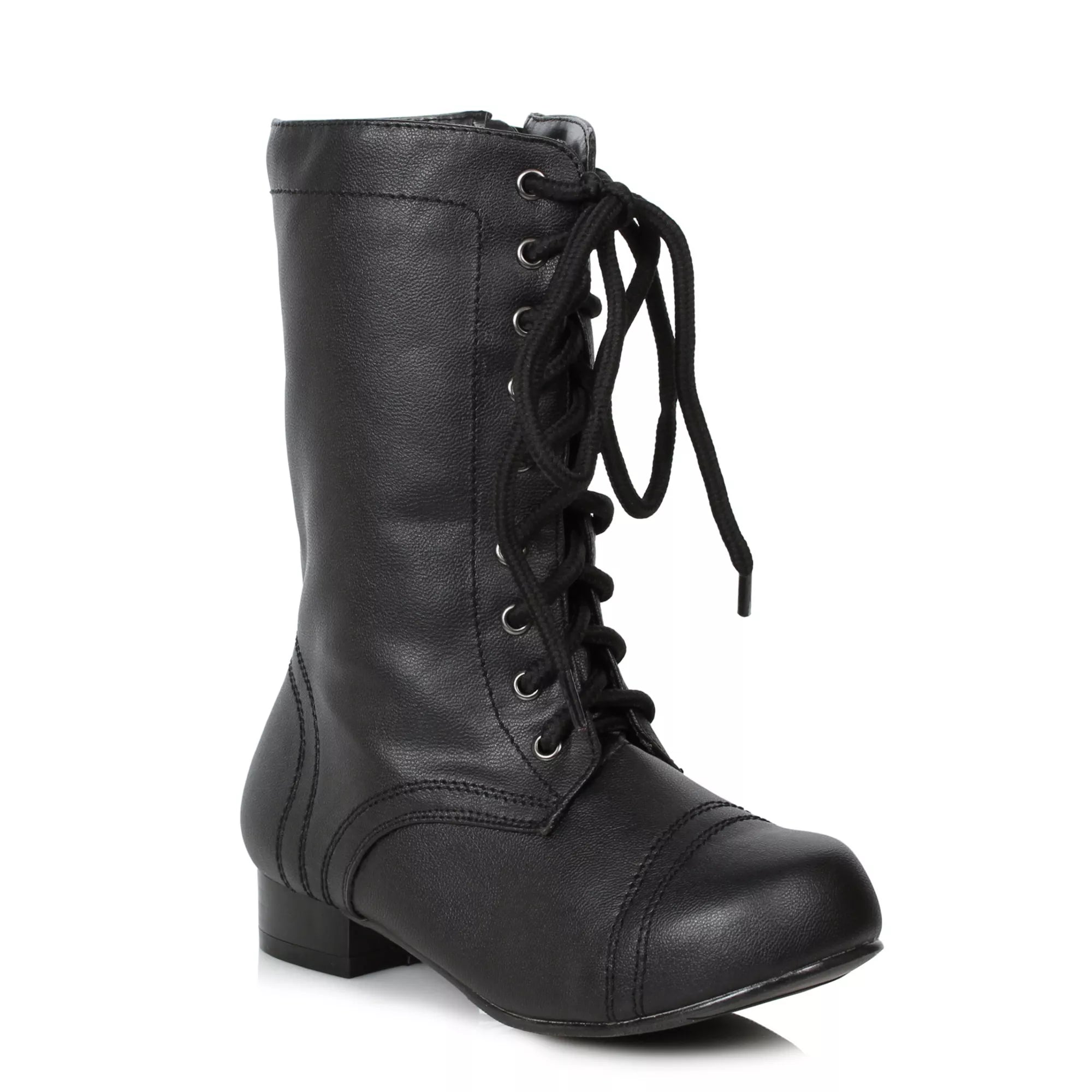 Kids Black Combat Boots