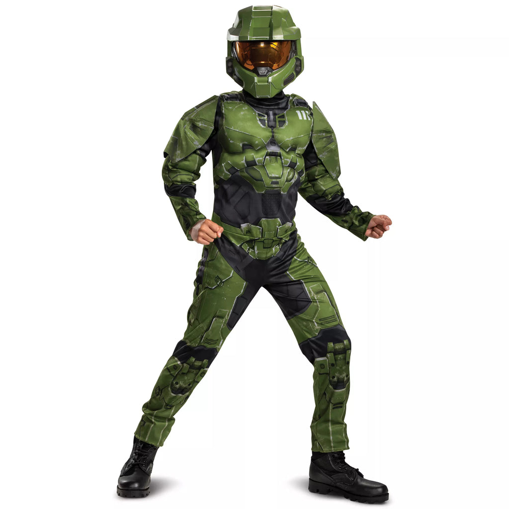 Kids Master Chief Muscle Costume - Halo Infinite