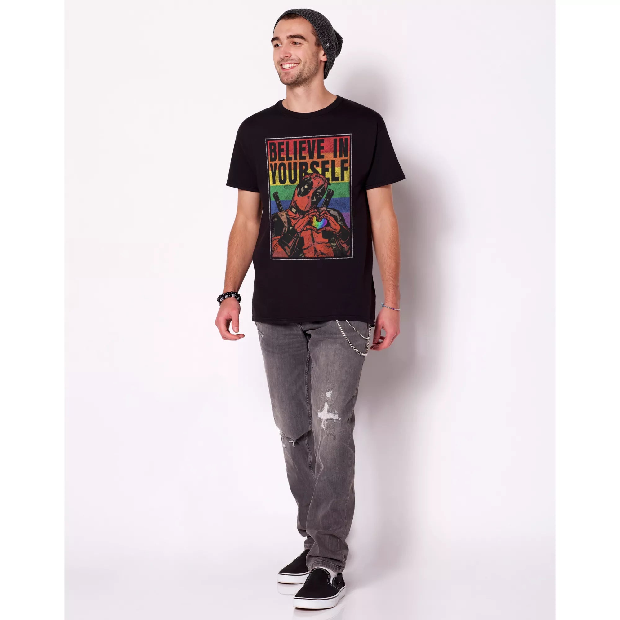 Believe In Yourself Rainbow Deadpool T Shirt