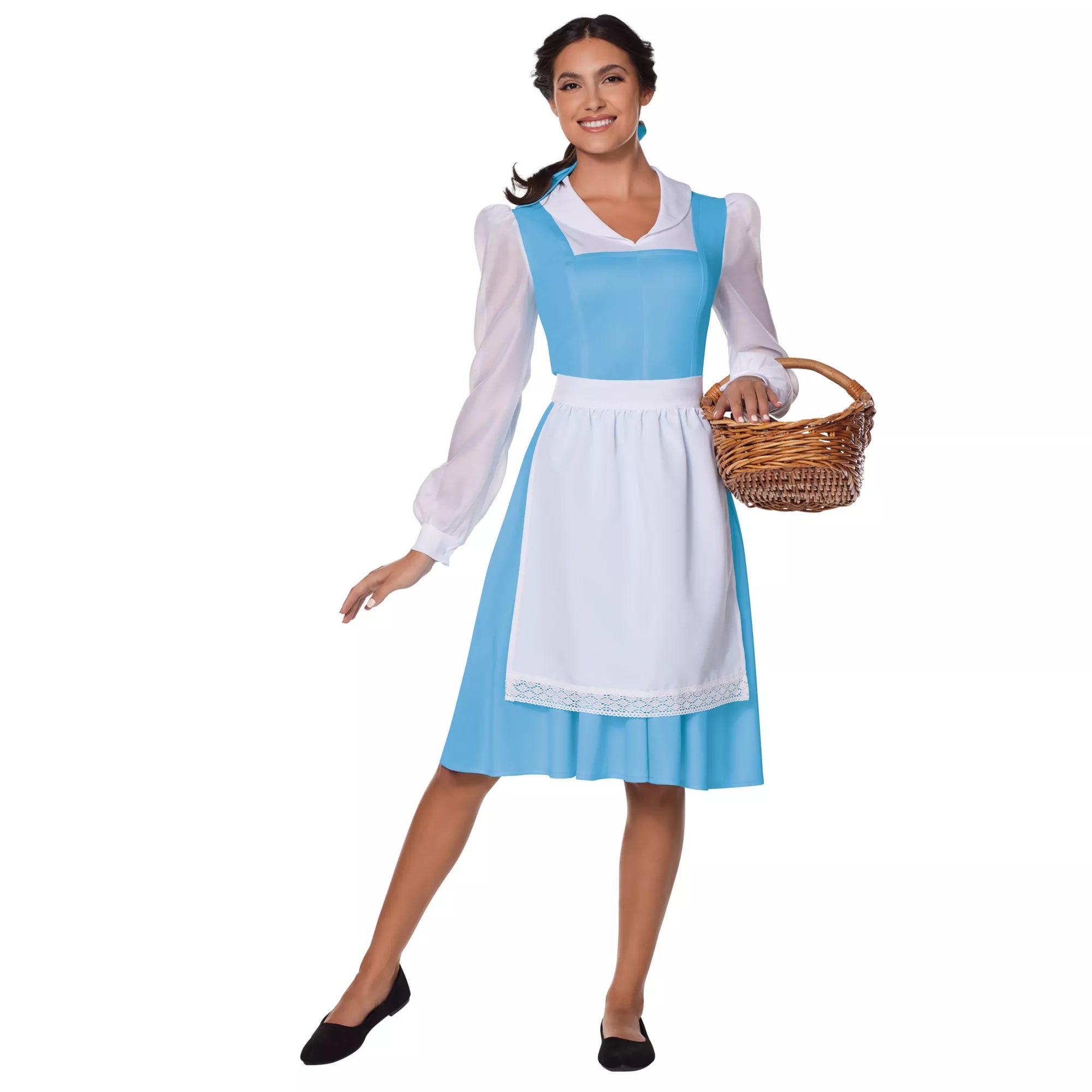 Adult Belle Blue Dress Costume - Disney Princess