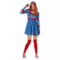 Adult Plus Size Chucky Suspender Dress Costume