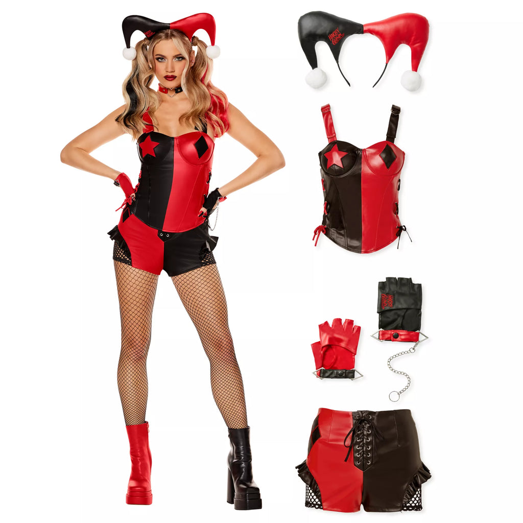 Adult Harley Quinn Costume Bundle - DC Villains