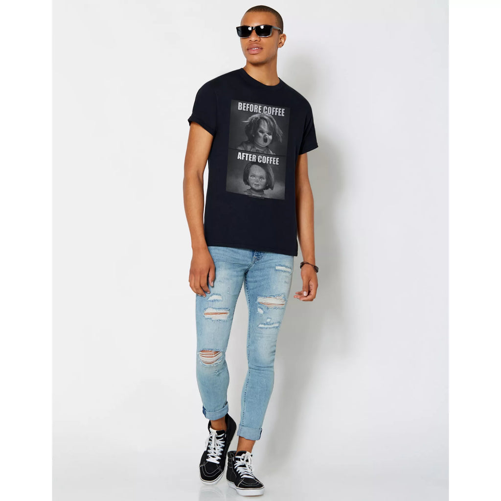 Chucky Before and After Coffee T Shirt