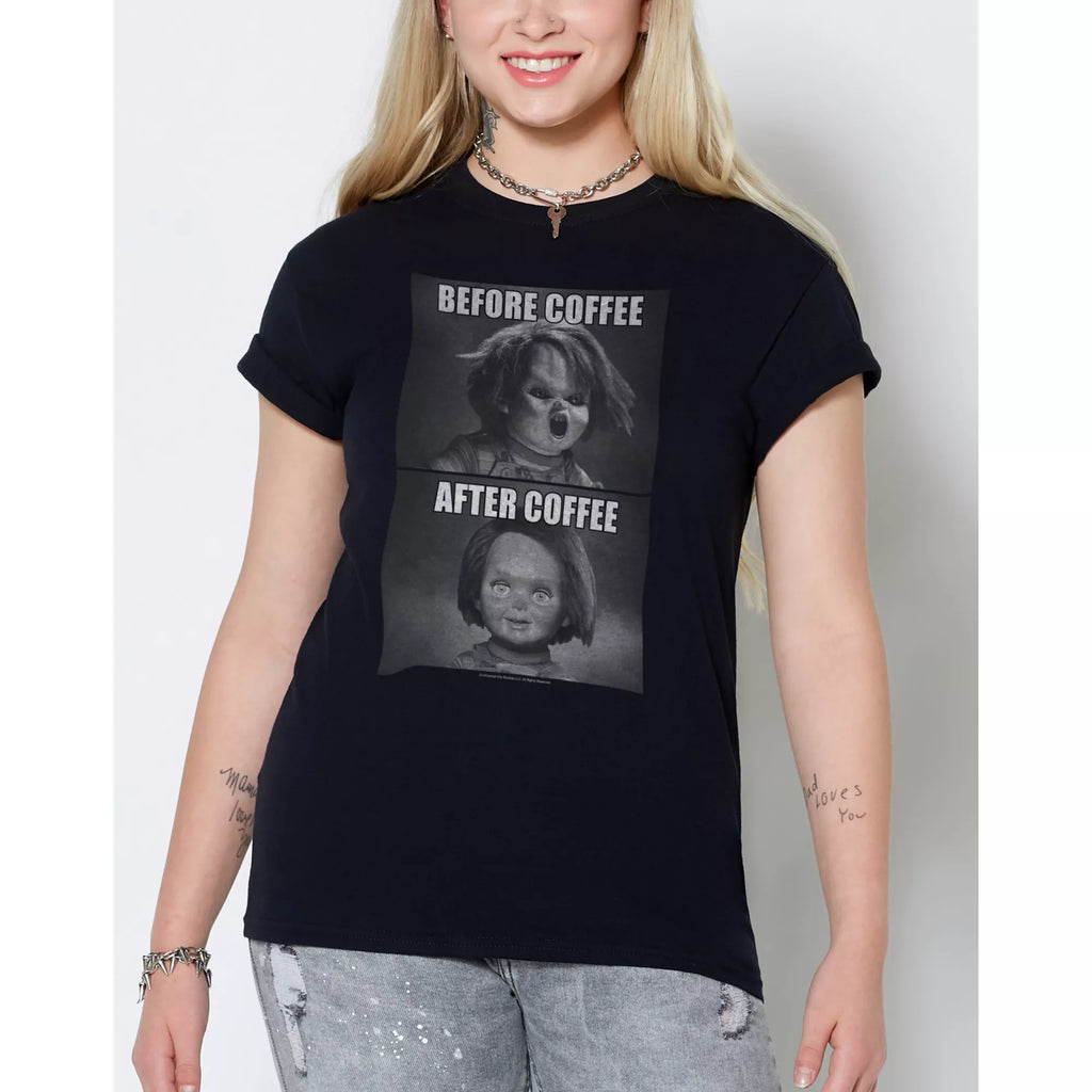 Chucky Before and After Coffee T Shirt
