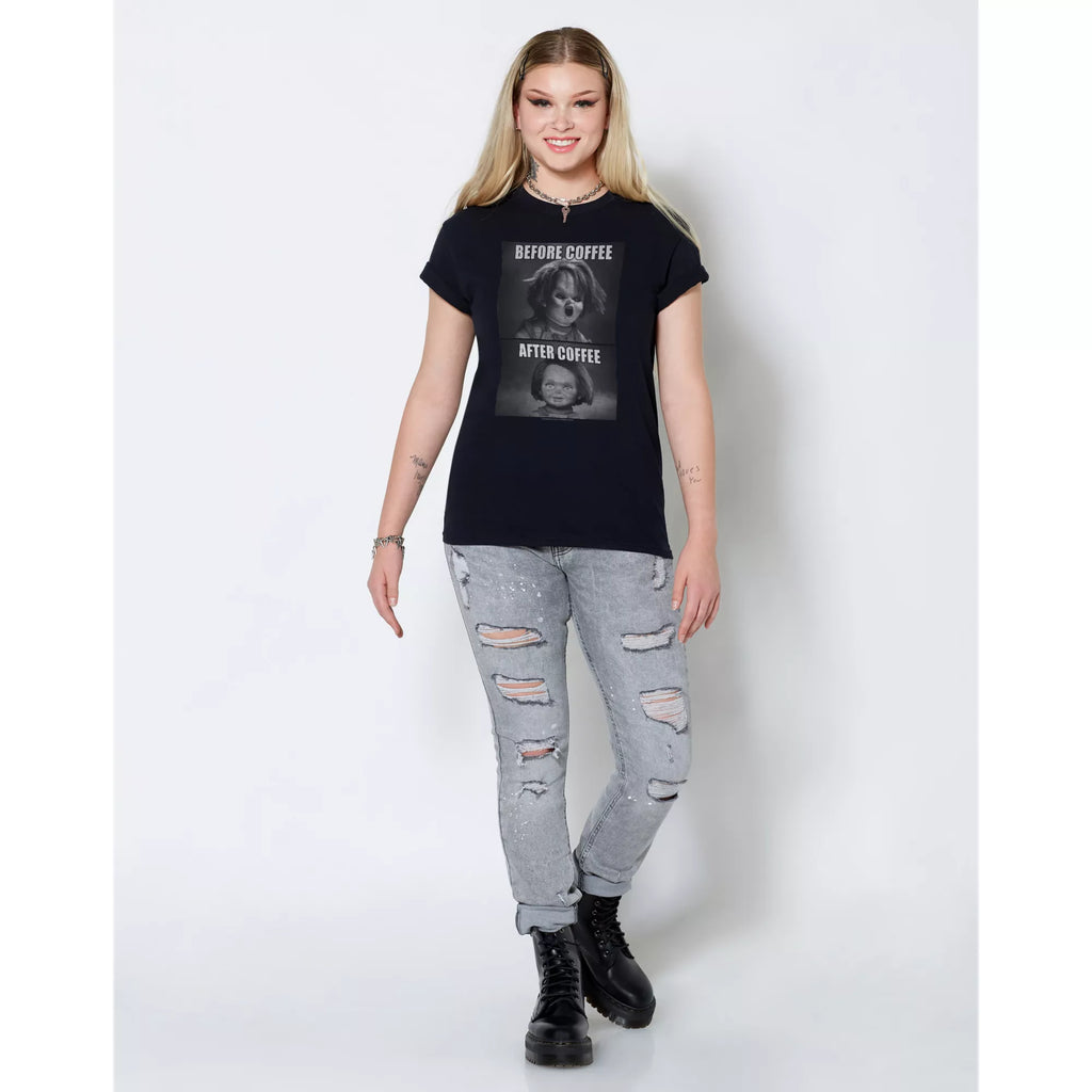 Chucky Before and After Coffee T Shirt