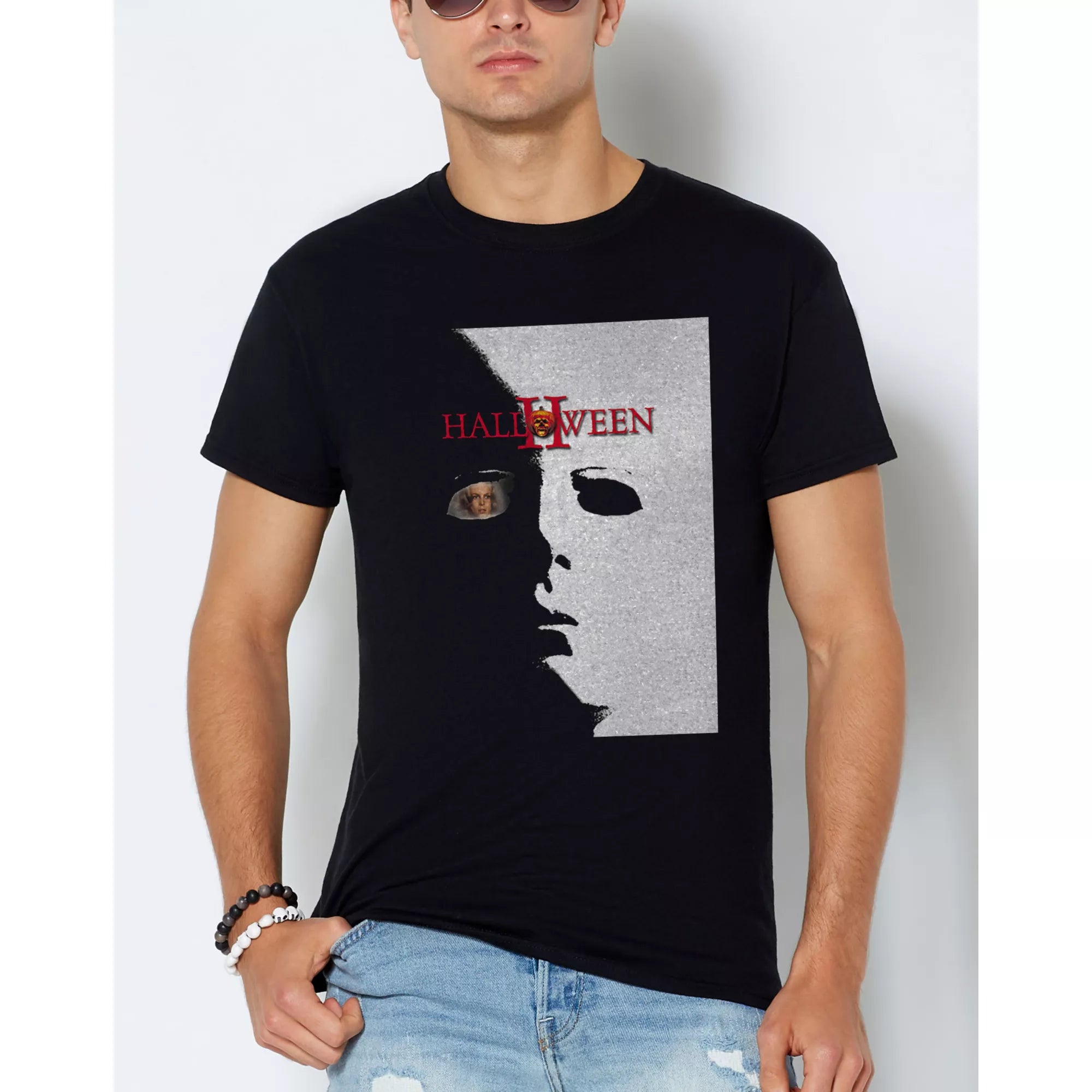 Halloween II Split Face T Shirt