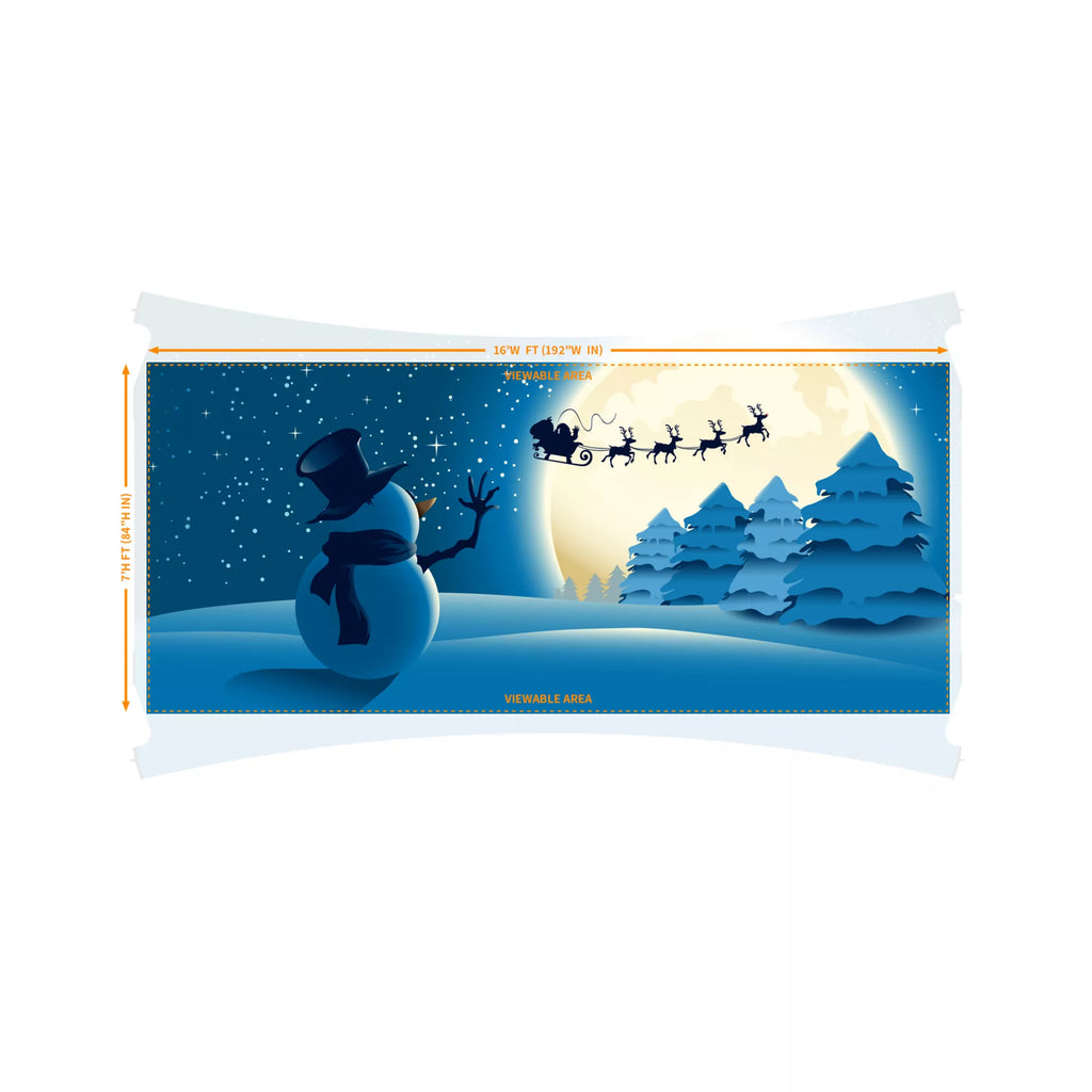 Snowman Garage Double Door Cover