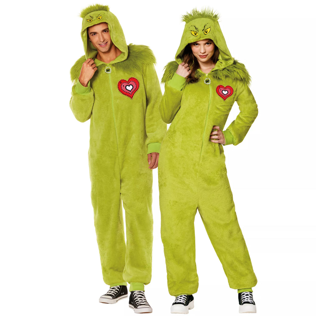 Adult The Grinch Jumpsuit Costume - Dr. Seuss