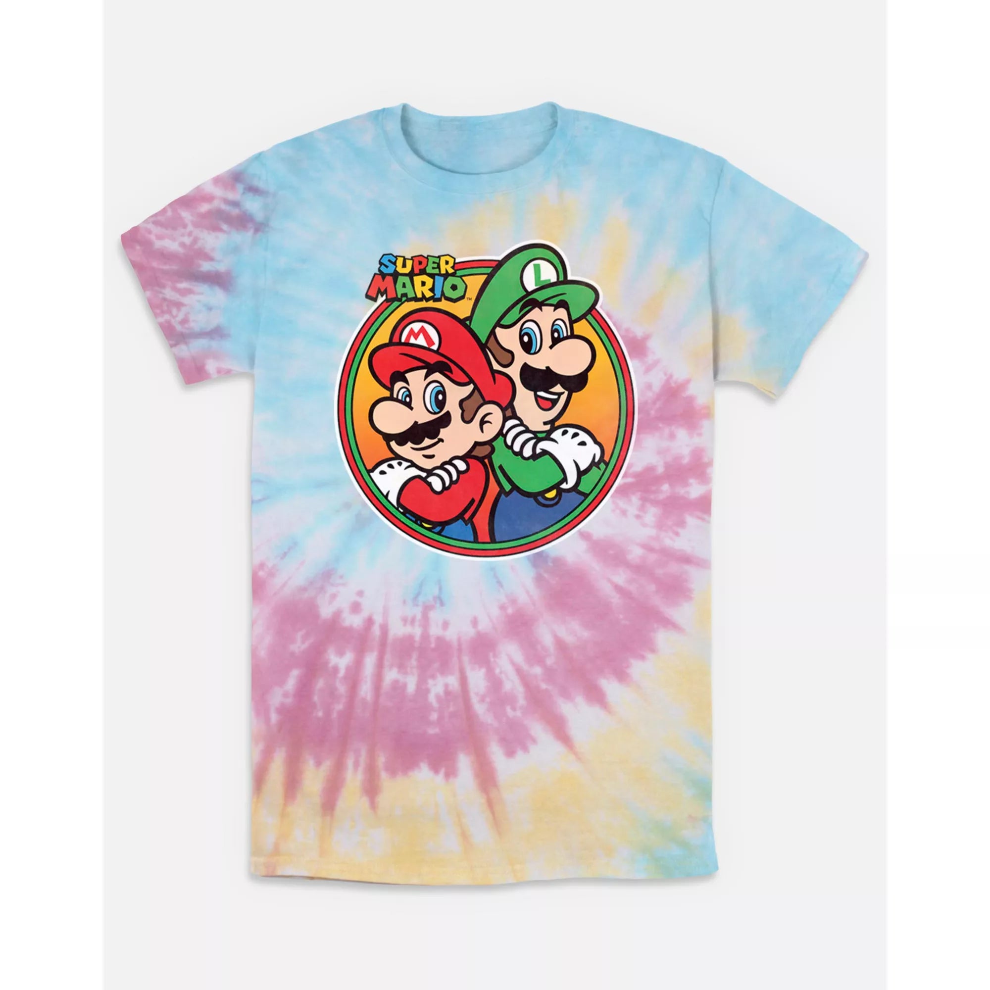 Tie Dye Mario and Luigi Pose T Shirt - Super Mario Bros.