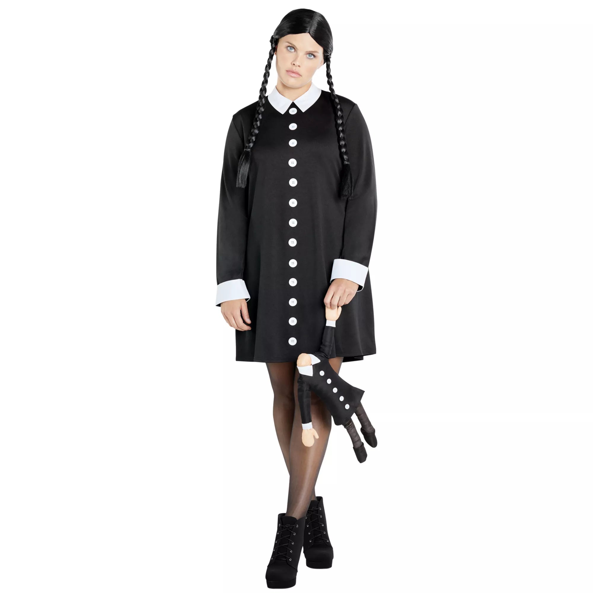 Adult Wednesday Addams Plus Size Costume - The Addams Family