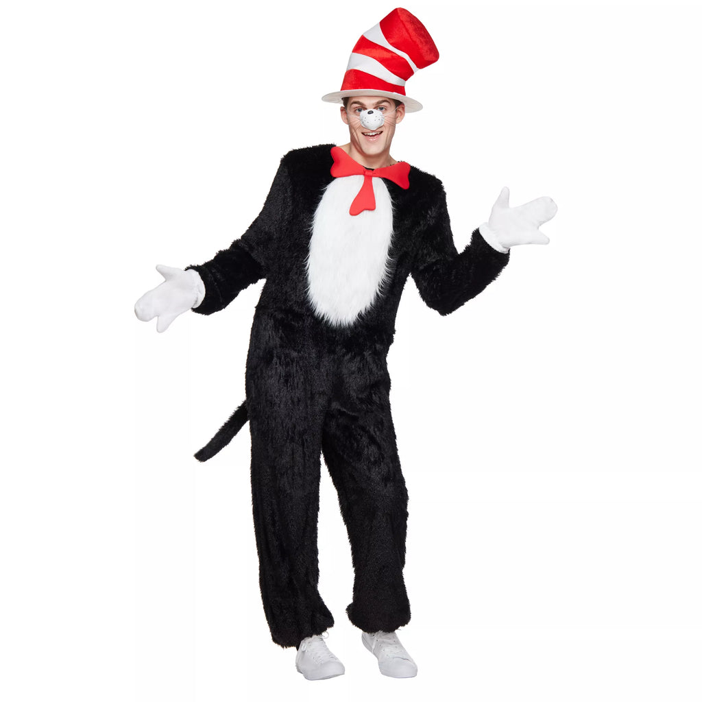 Adult Cat in the Hat One Piece Costume - Dr. Seuss