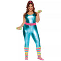 Adult Classic Barbie Plus Size Aerobics Catsuit Costume