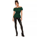 Dark Green Peasant Shirt