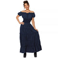 Adult Blue Peasant Dress