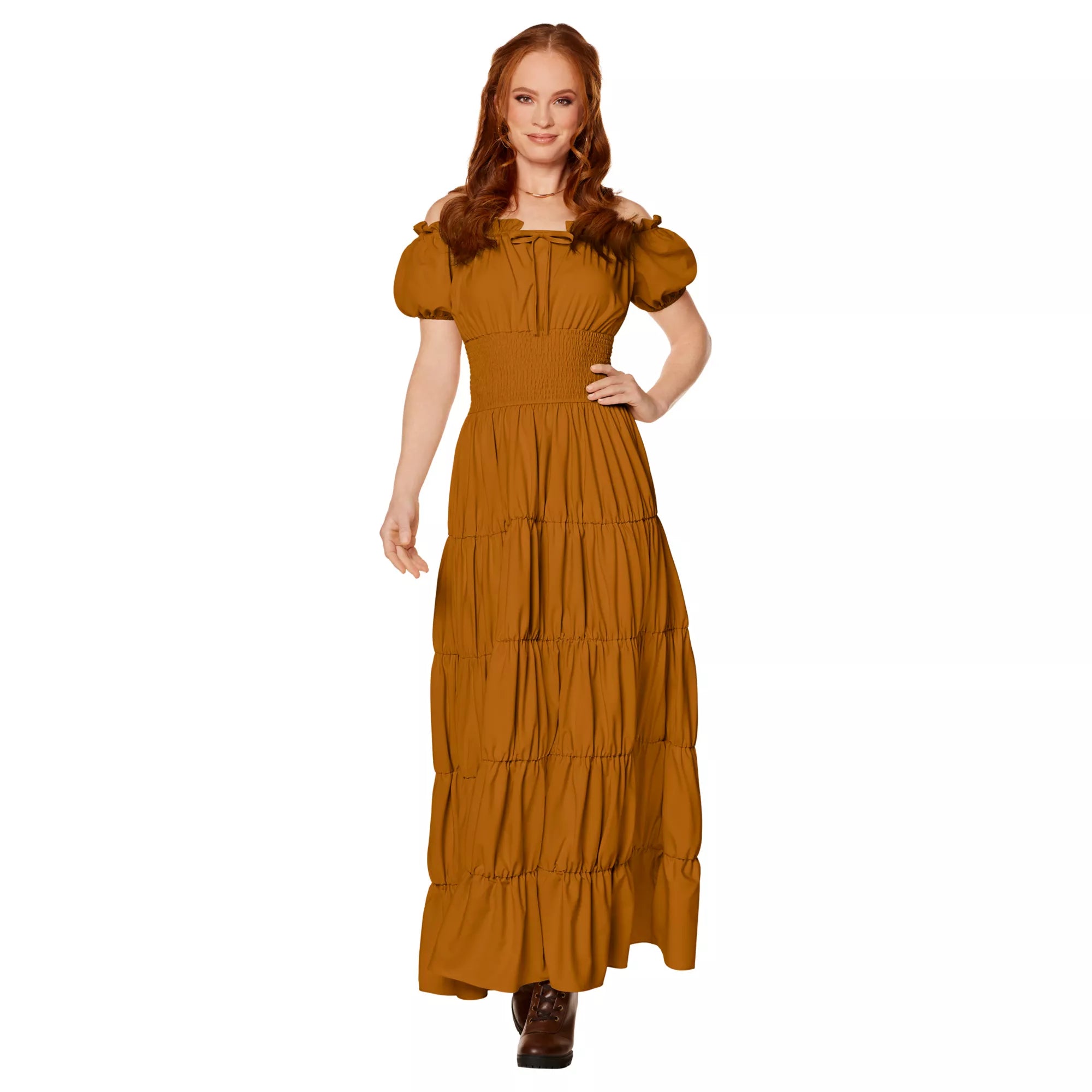 Adult Mustard Peasant Dress