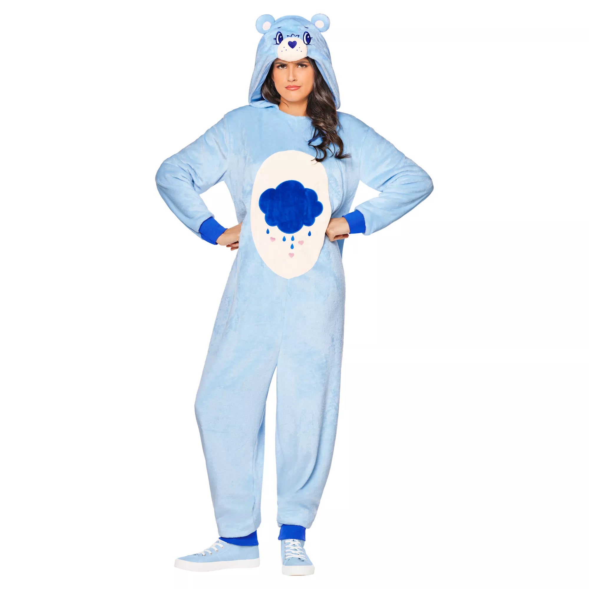 Adult Grumpy Bear Jumpsuit Costume - Care Bears