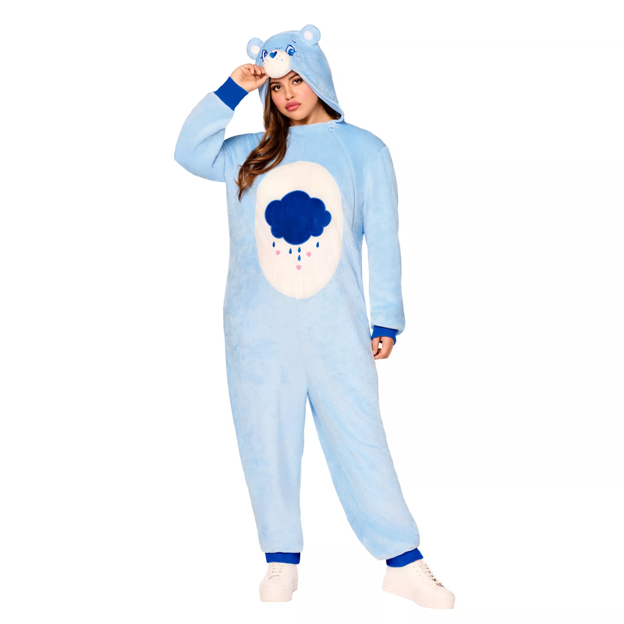 Adult Grumpy Bear Jumpsuit Costume - Care Bears