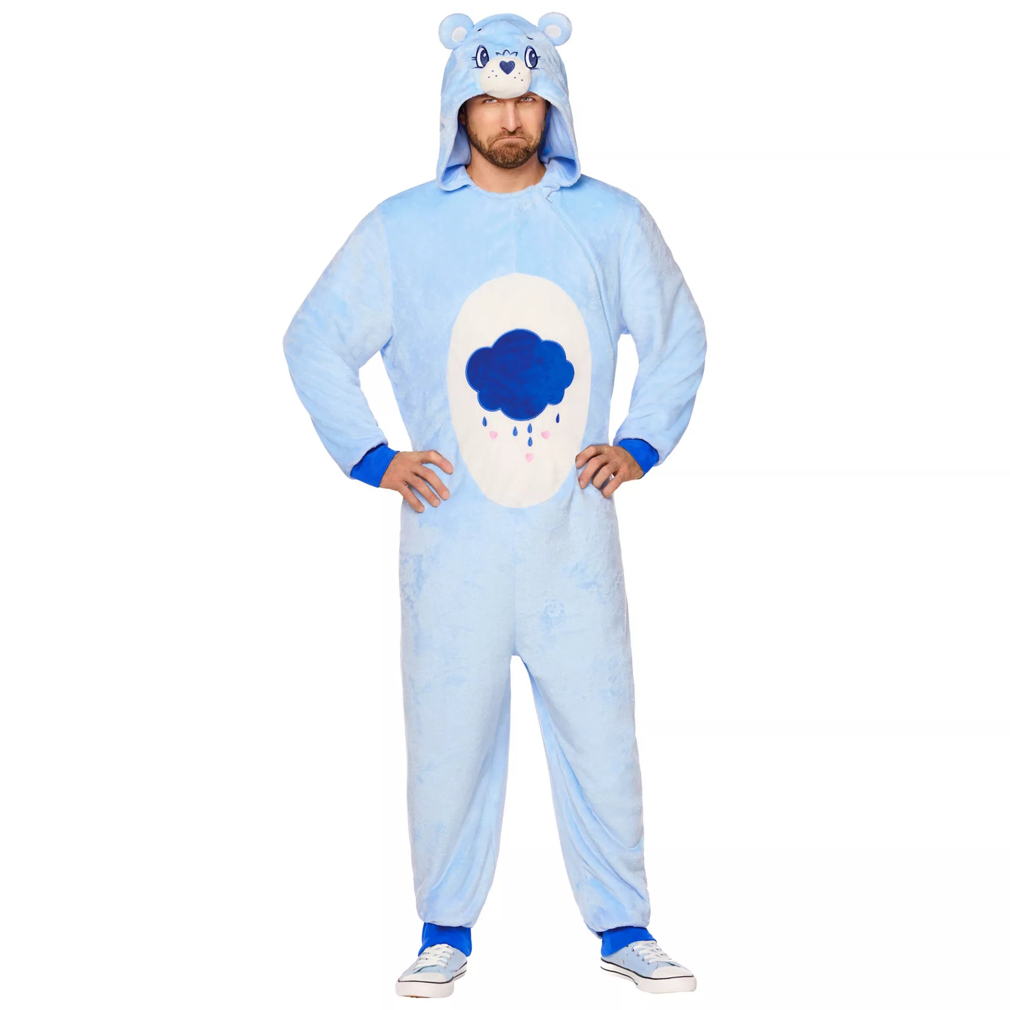 Adult Grumpy Bear Jumpsuit Costume - Care Bears