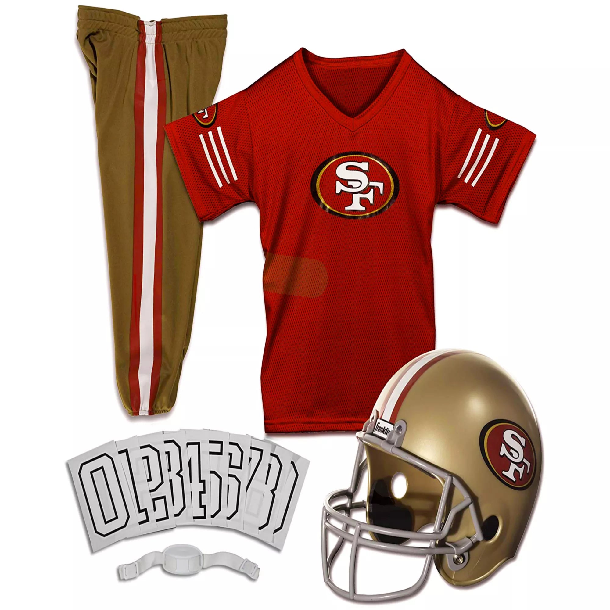 Kids San Francisco 49ers NFL Deluxe Uniform Costume - Franklin Sports