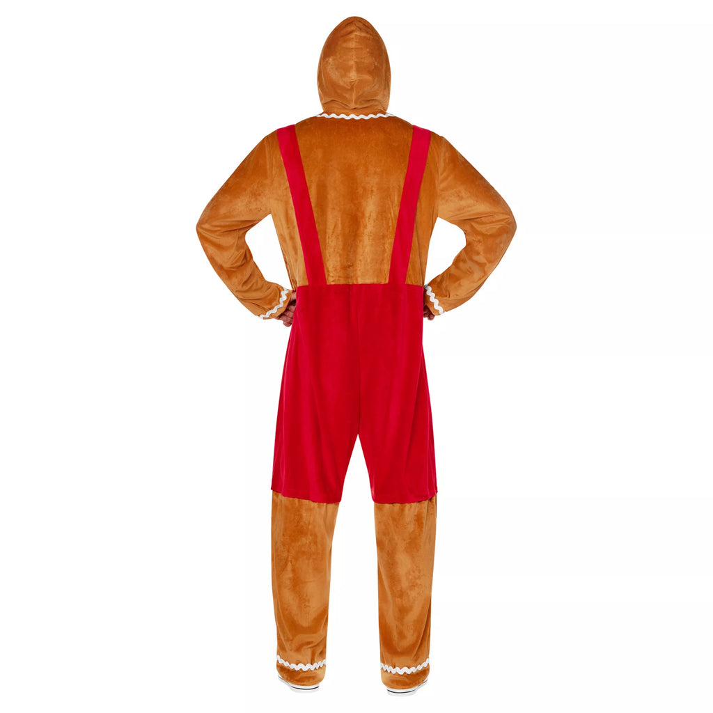 Adult Gingerbread Jumpsuit Costume