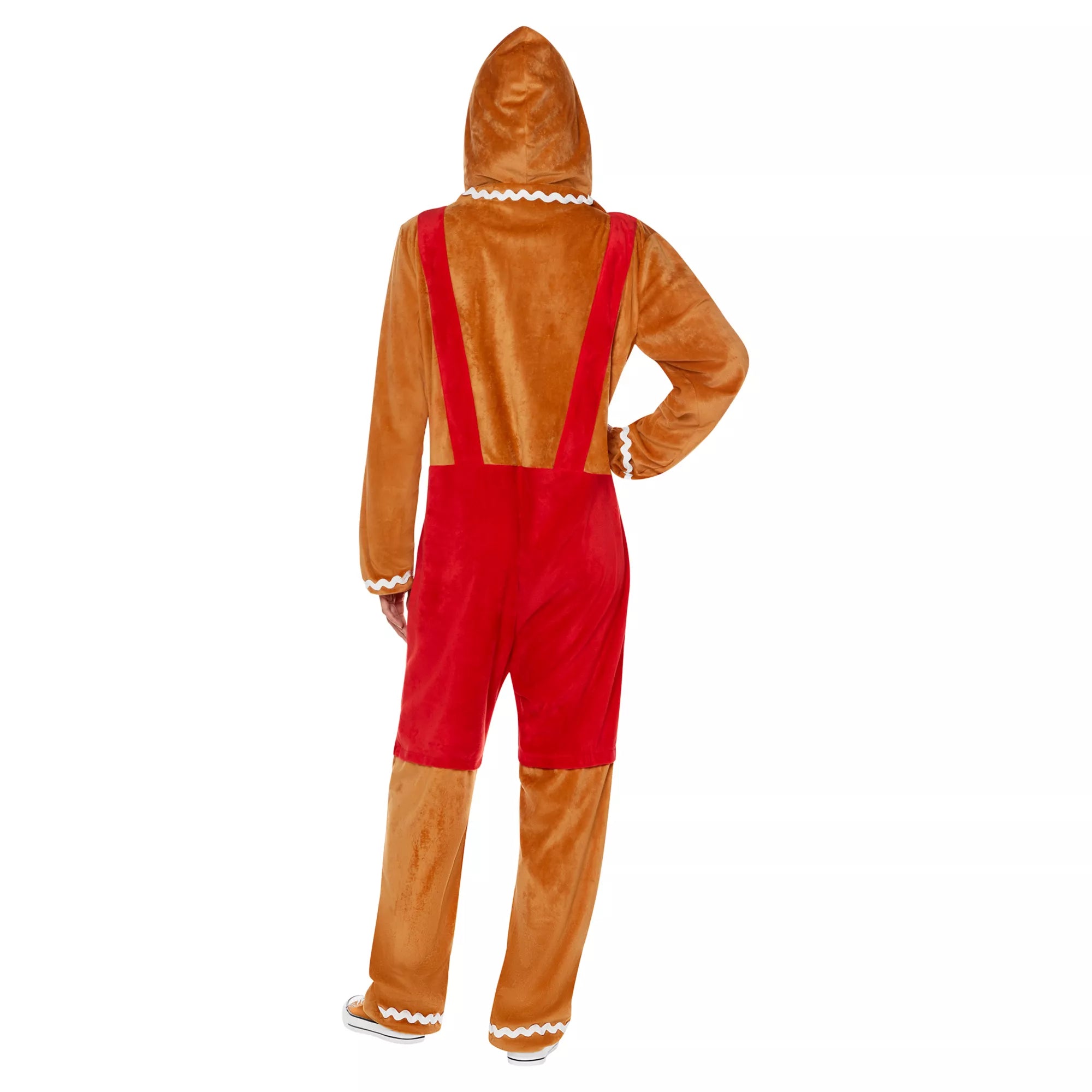 Adult Gingerbread Jumpsuit Costume