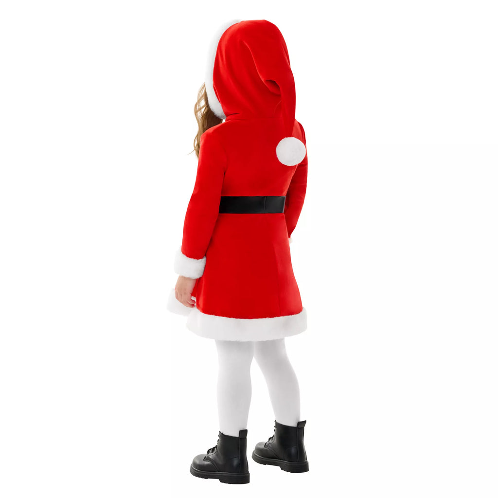 Toddler Santa Hooded Dress Costume