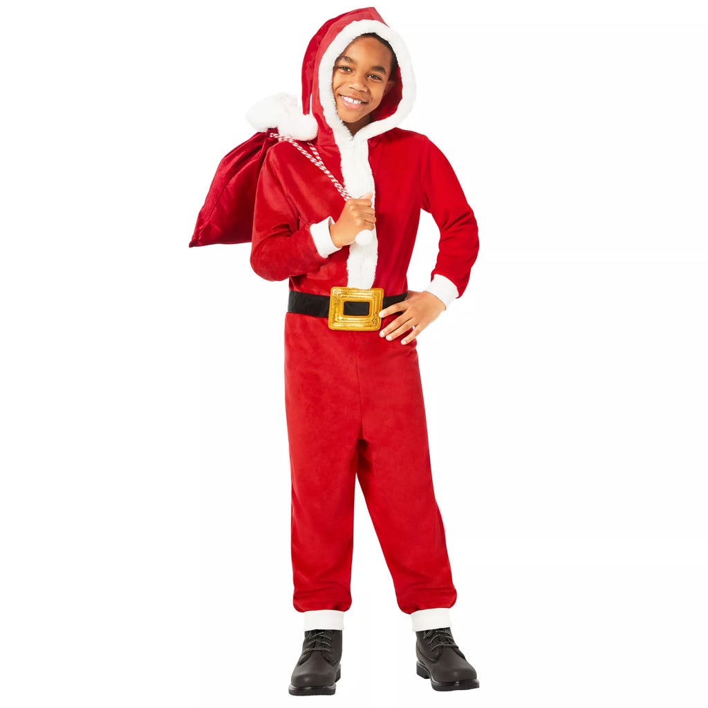 Kids Santa Claus Jumpsuit Costume
