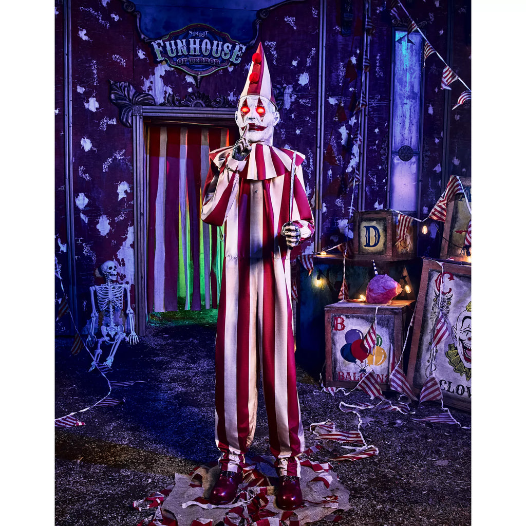 6 Ft 9 In Silent and Deadly Clown Animatronic