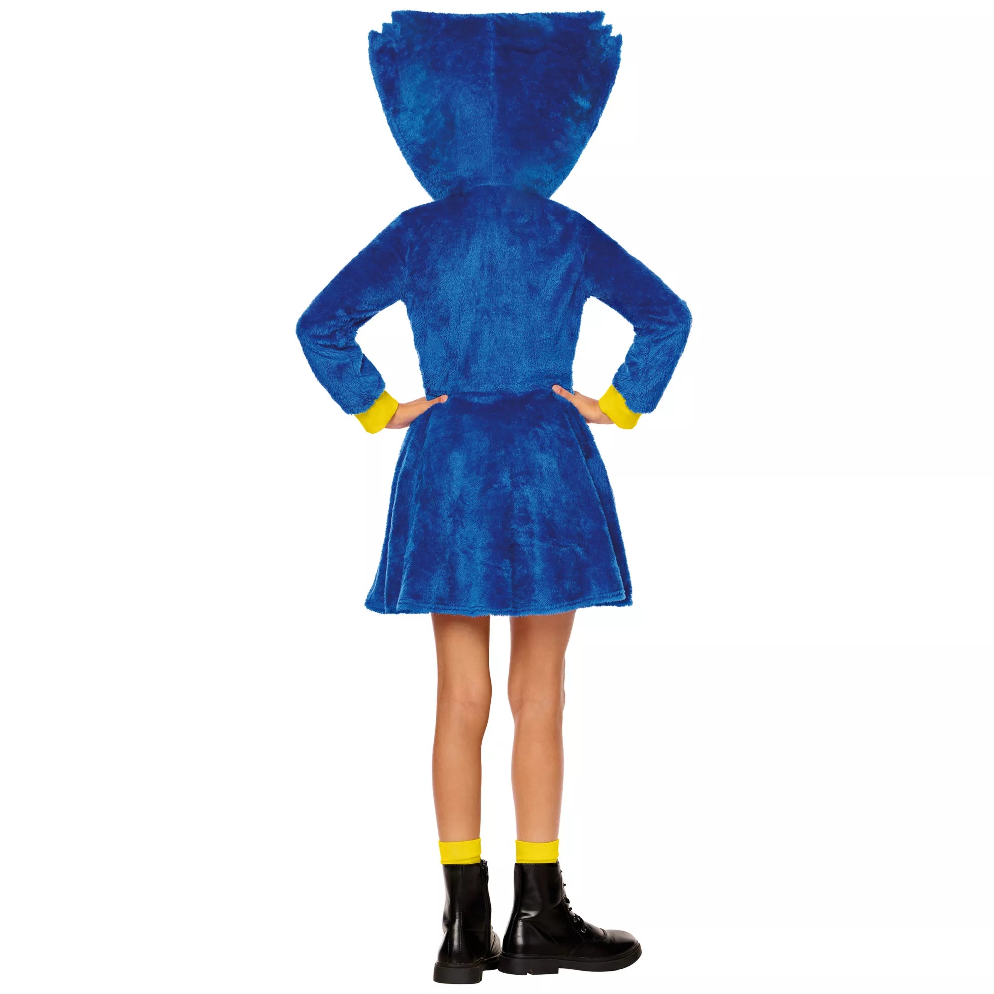 Kids Huggy Wuggy Hooded Dress Costume - Poppy Playtime